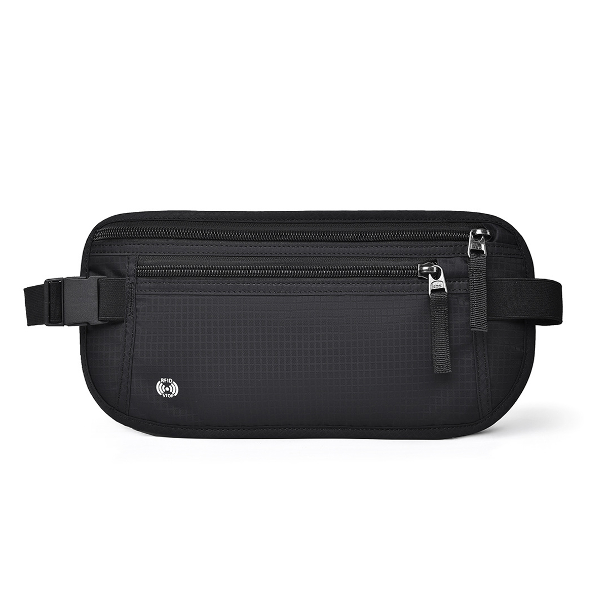 Reisportemonnee - Moneybelt - Heuptas met RFID - Waterdicht - Paspoorttasje - Festival Tasje - Documenten Organizer hoes - Zwart afbeelding
