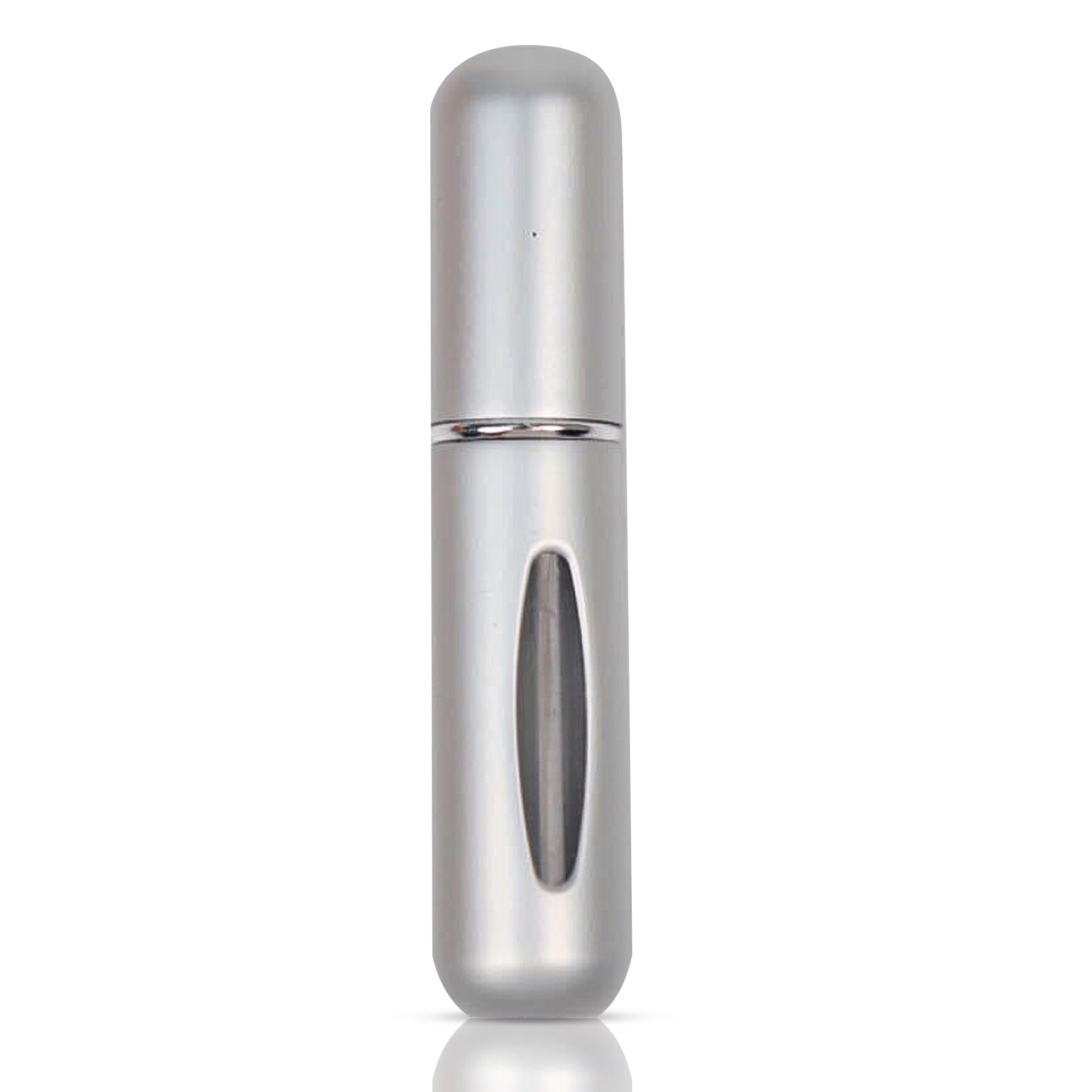 Mini Parfum Flesje - Navulbaar - 5 ml - Reisflesje - Parfumverstuiver - Mat Zilver afbeelding