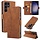 Samsung Galaxy S25 Ultra hoesje - Bookcase - Pasjeshouder - Portemonnee - Kunstleer - Bruin