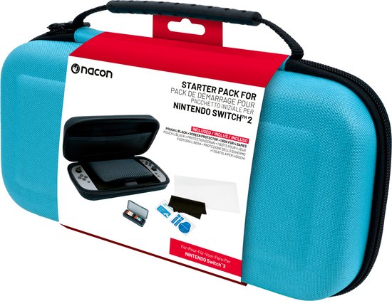 Nacon Nintendo Switch 2 Starter Pack + Screenprotector + Gamecardhoes (Blauw) afbeelding