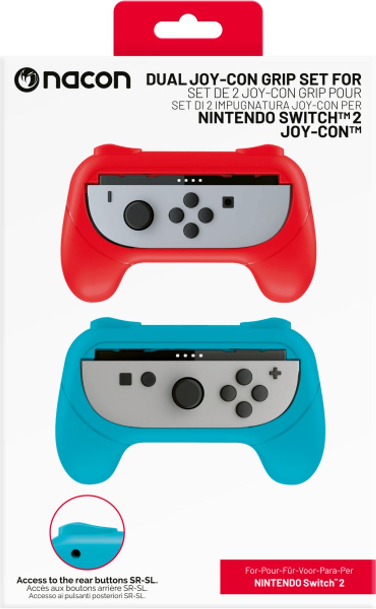 Nacon Nintendo Switch 2 Joy-Con Grip Set (Rood/Blauw) afbeelding