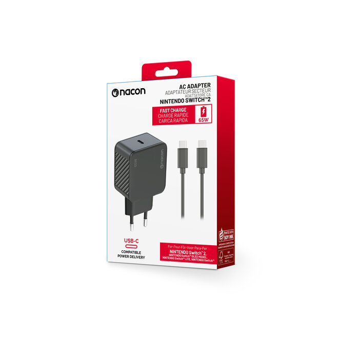 Nacon Nacon Nintendo Switch 2 AC Adapter - Snellader 65W