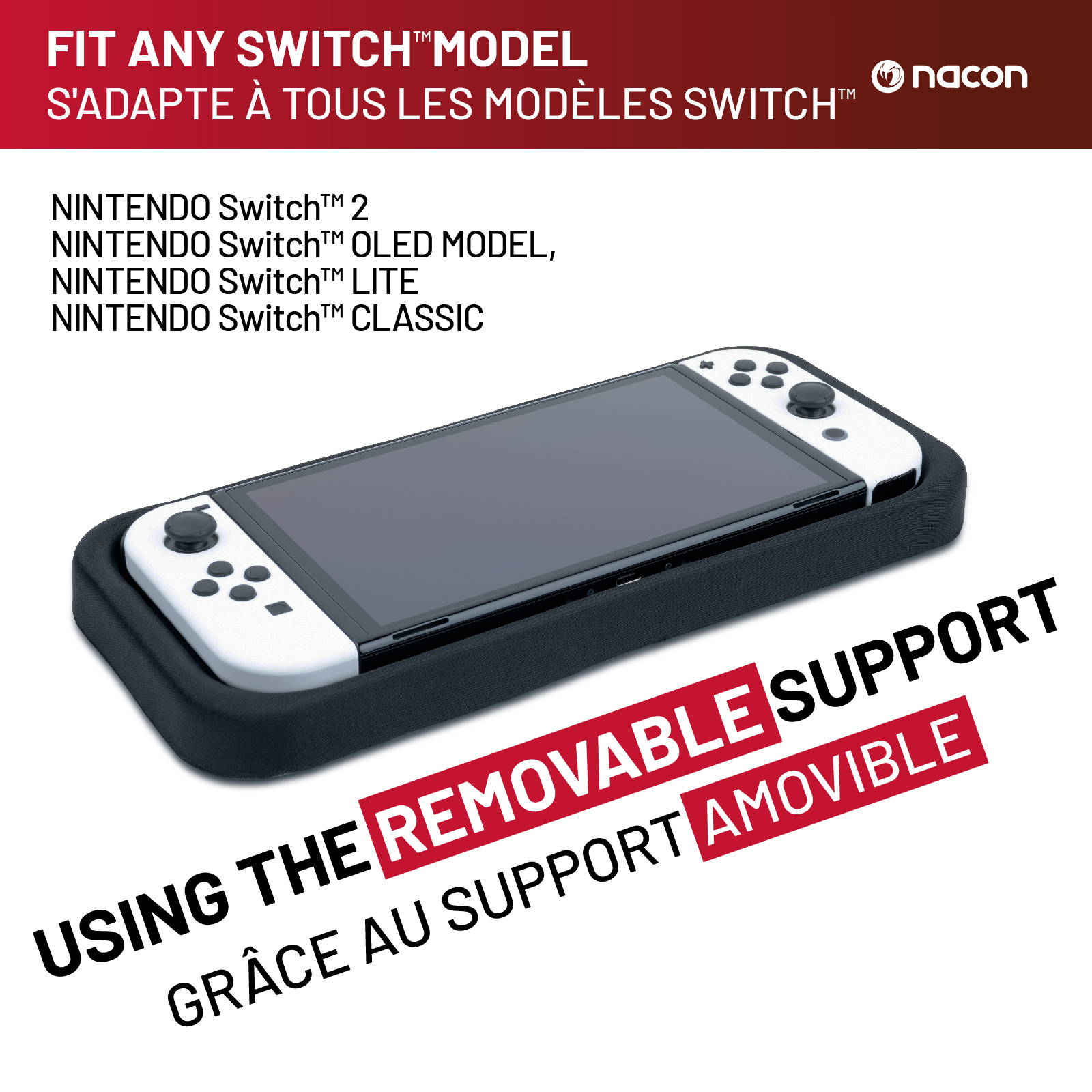 Nacon Nacon Nintendo Switch 2 Beschermhoes (Rood)