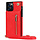 iPhone 16e hoesje - Backcover - Pasjeshouder - Portemonnee - Koord - Kunstleer - Rood