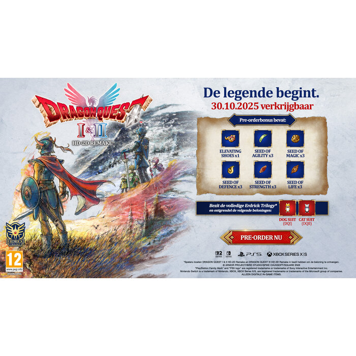 Square Enix Nintendo Switch Dragon Quest I & II HD - 2D Remake + Pre-Order Bonus
