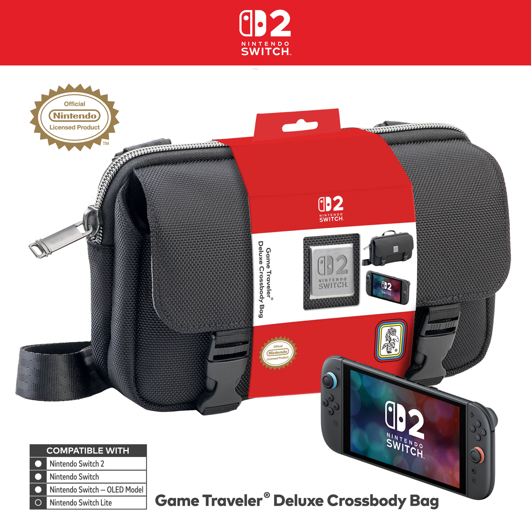 Nintendo Switch 2 Official Horizontal Bag - Zwart afbeelding