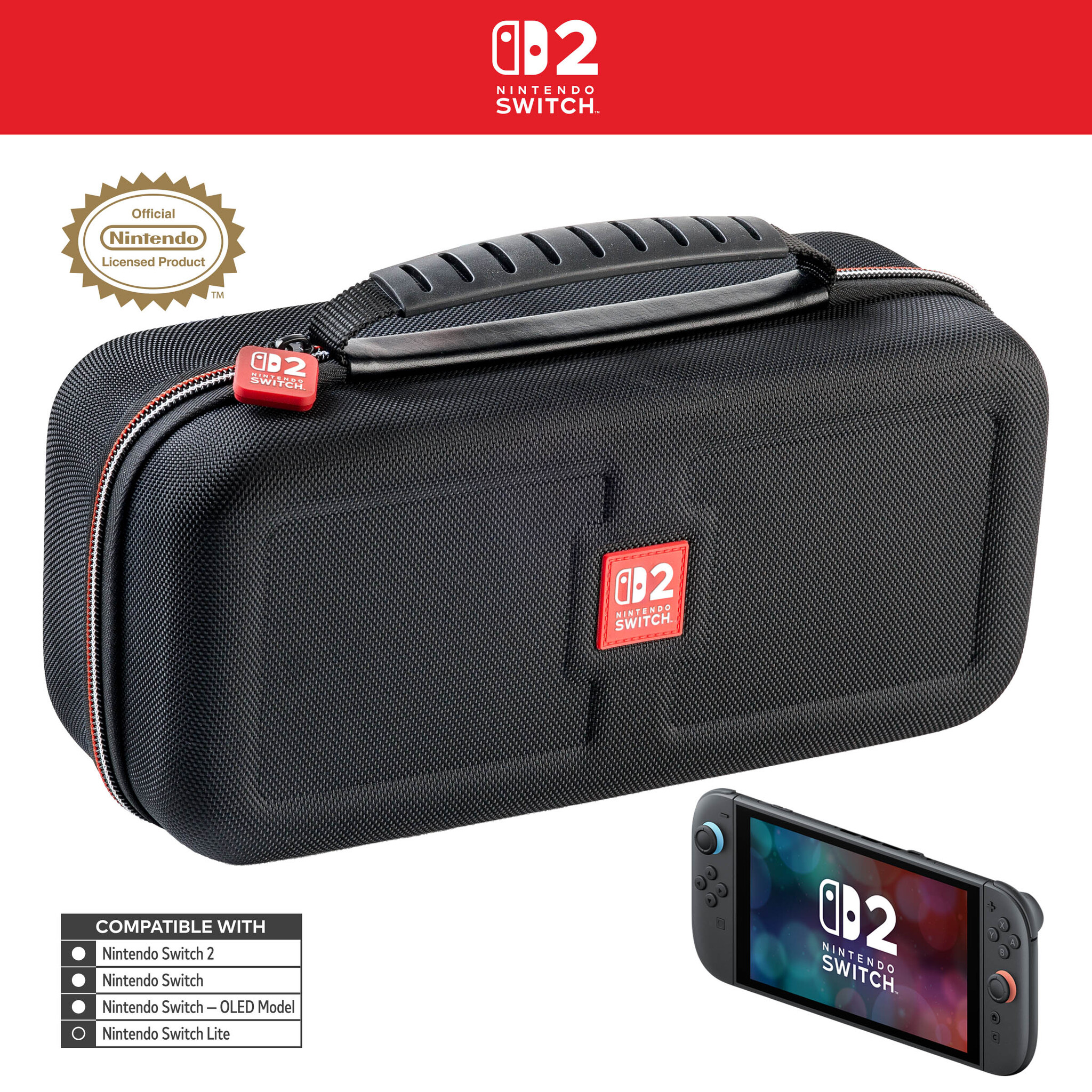Nintendo Switch 2 Official Case Deluxe Large - Zwart afbeelding