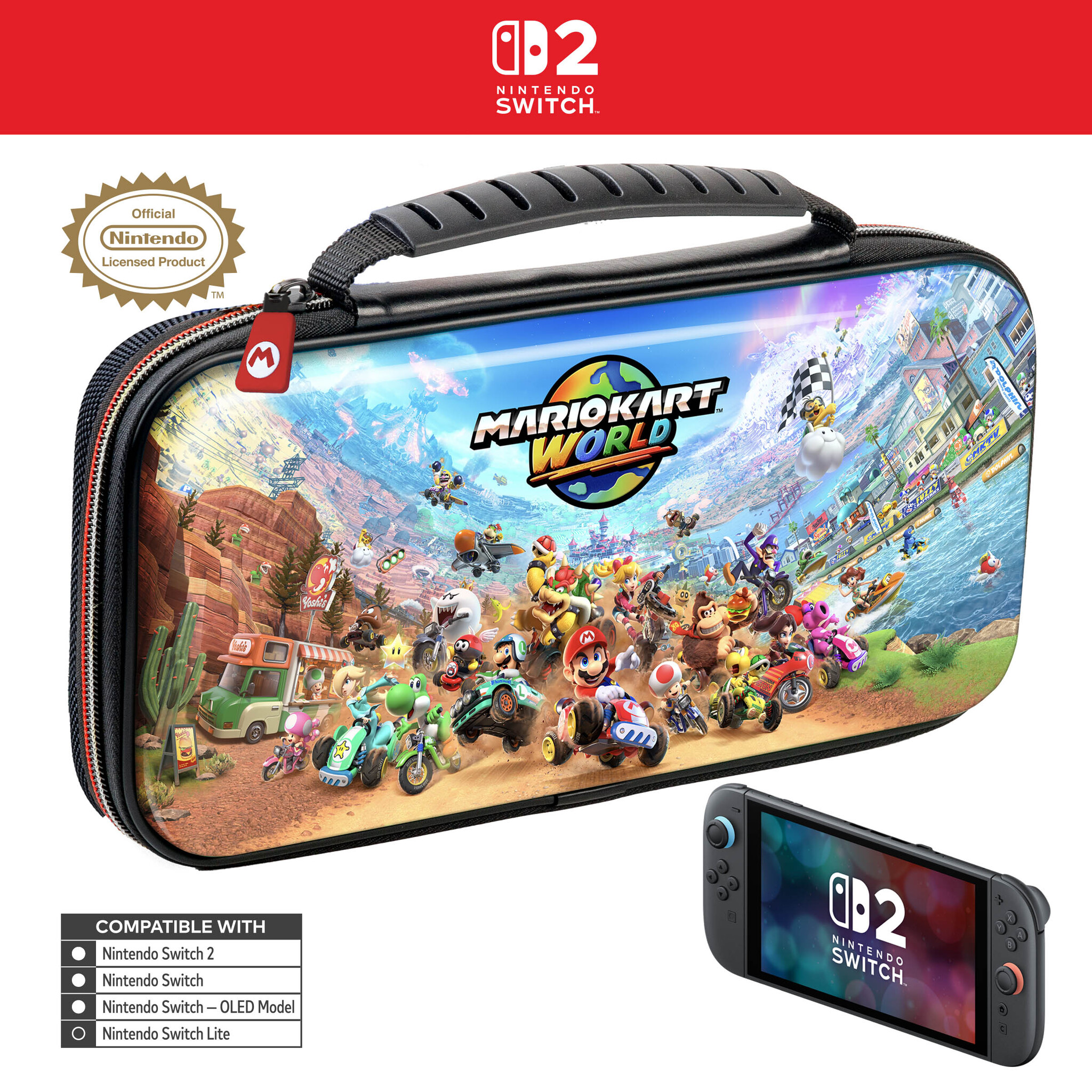 Nintendo Switch 2 Official Case Deluxe - Mario Kart World afbeelding