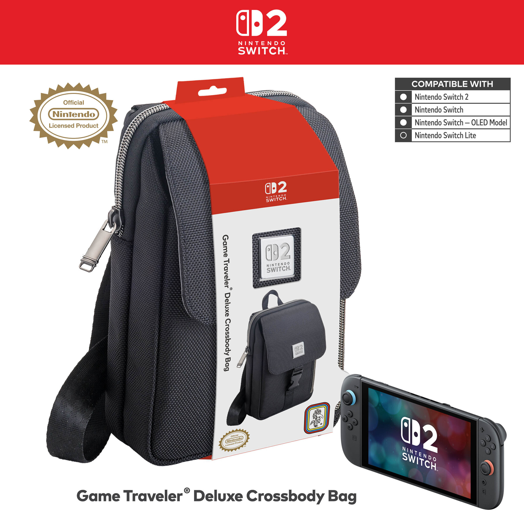 Nintendo Switch 2 Official Vertical Bag - Zwart afbeelding