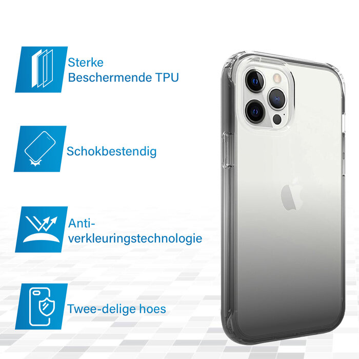JVS Products iPhone 17 Pro Max hoesje -  Full body -  2 delig -  Shockproof -  Siliconen -  TPU -  Zwart