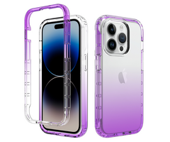 JVS Products iPhone 17 Air hoesje -  Full body -  2 delig -  Shockproof -  Siliconen -  TPU -  Paars