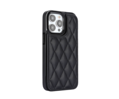 JVS Products iPhone 17 Pro hoesje - Backcover - Pasjeshouder - Kunstleer - Zwart