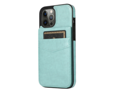 JVS Products iPhone 17 hoesje - Backcover - Pasjeshouder - Portemonnee - Kunstleer - Lichtblauw