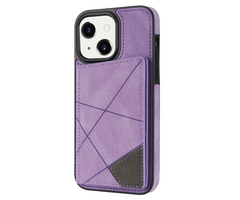 JVS Products iPhone 17 Pro hoesje - Backcover - Pasjeshouder - Portemonnee - Camerabescherming - Stijlvol patroon - TPU - Paars