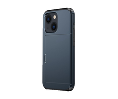 JVS Products iPhone 17 Pro hoesje - Backcover - Hardcase - Pasjeshouder - Portemonnee - Shockproof - TPU - Marineblauw