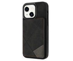JVS Products iPhone 17 Air hoesje - Backcover - Pasjeshouder - Portemonnee - Camerabescherming - Stijlvol patroon - TPU - Zwart