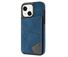 JVS Products iPhone 17 Pro hoesje - Backcover - Pasjeshouder - Portemonnee - Camerabescherming - Stijlvol patroon - TPU - Blauw