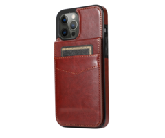JVS Products iPhone 17 hoesje - Backcover - Pasjeshouder - Portemonnee - Kunstleer - Bruin