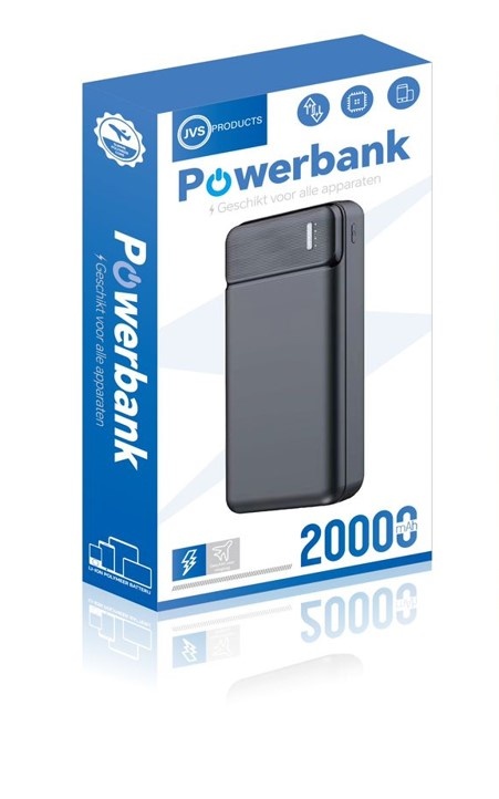 JVS Products Powerbank 20000 mAh geschikt voor Nintendo Switch 2 - 22.5W Snellader - 1x USB C - 2x USB A - 1x Micro USB - USB A naar USB C kabel meegeleverd