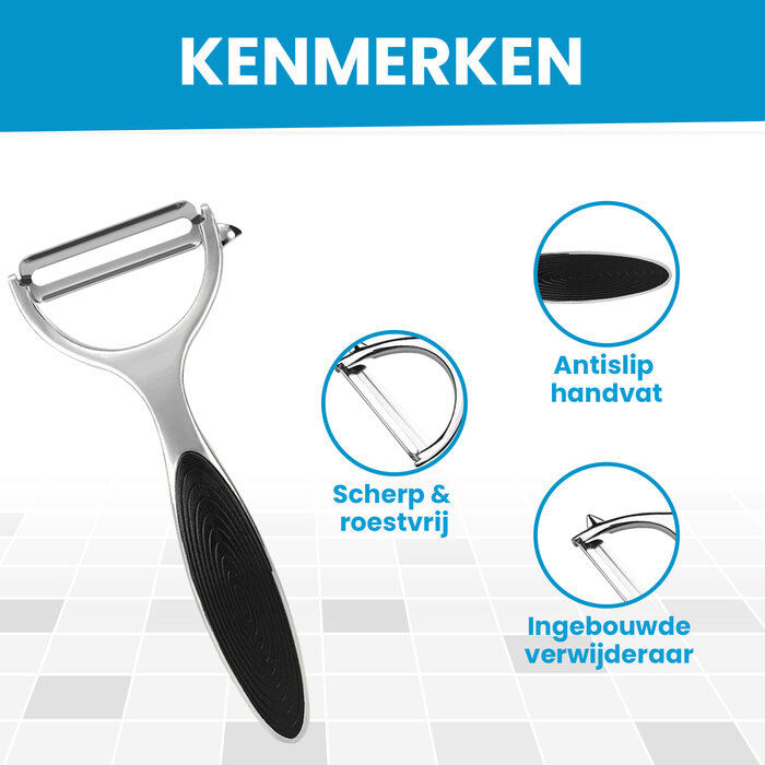 JVS Products Dunschiller Set - Dunschillers - Dunschiller Aardappel - Aardappelschilmesje - Zilver