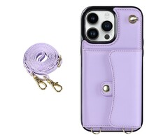 JVS Products Samsung Galaxy S26 Plus hoesje - Backcover - Koord - Pasjeshouder - Portemonnee - Kunstleer - Paars