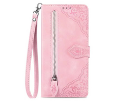 JVS Products Samsung Galaxy S26 hoesje - Bookcase - Koord - Pasjeshouder - Portemonnee - Bloemenpatroon - Kunstleer - Roze