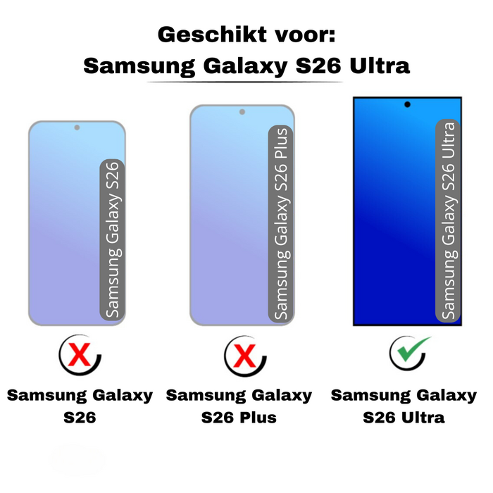 JVS Products Samsung Galaxy S26 Ultra hoesje - Bookcase - Pasjeshouder - Portemonnee - Kunstleer - Zwart