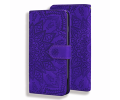 JVS Products Samsung Galaxy S26 Plus hoesje - Bookcase - Pasjeshouder - Portemonnee - Mandalapatroon - Kunstleer - Paars