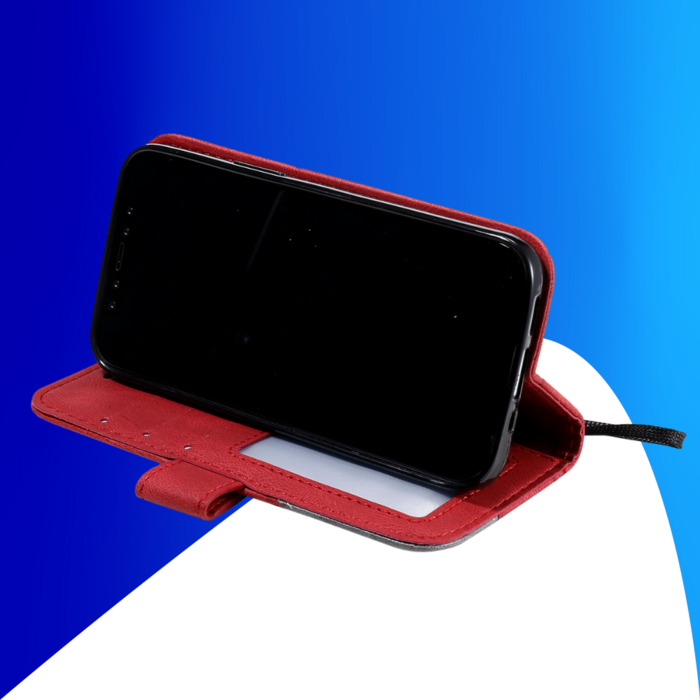 JVS Products Samsung Galaxy S26 Ultra hoesje - Bookcase - Pasjeshouder - Portemonnee - Patroon - Kunstleer - Rood