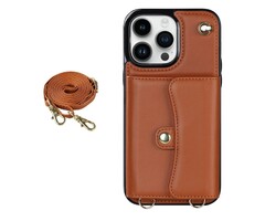 JVS Products Samsung Galaxy S26 Ultra hoesje - Backcover - Koord - Pasjeshouder - Portemonnee - Kunstleer - Bruin