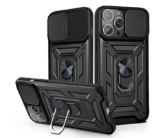 JVS Products Samsung Galaxy S26 Ultra hoesje - Backcover - Rugged Armor - Camerabescherming - Extra valbescherming - TPU - Zwart