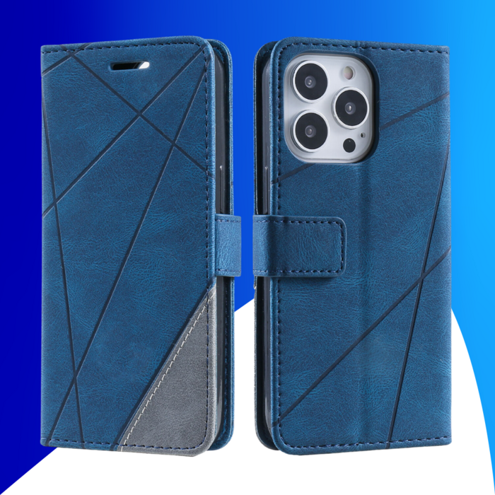 JVS Products Samsung Galaxy S26 Plus hoesje - Bookcase - Pasjeshouder - Portemonnee - Patroon - Kunstleer - Blauw