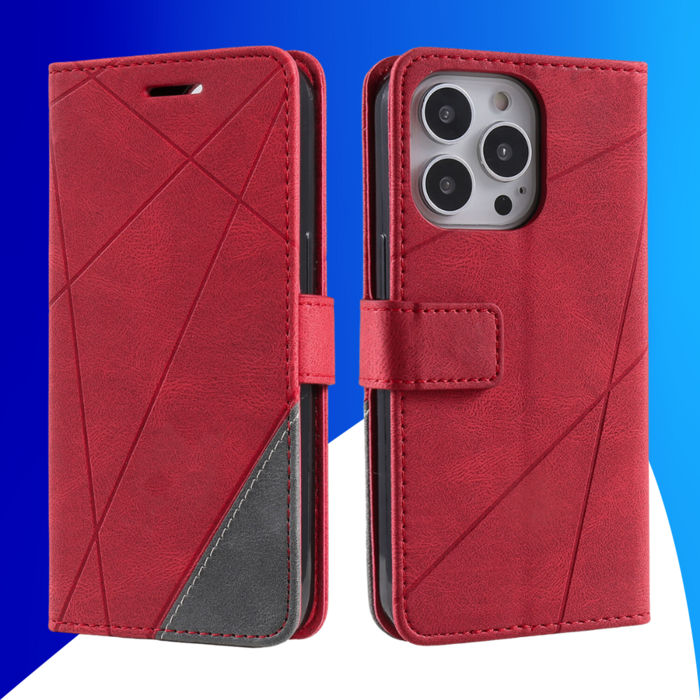 JVS Products Samsung Galaxy S26 hoesje - Bookcase - Pasjeshouder - Portemonnee - Patroon - Kunstleer - Rood