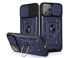 JVS Products Samsung Galaxy S26 Plus hoesje - Backcover - Rugged Armor - Camerabescherming - Extra valbescherming - TPU - Blauw