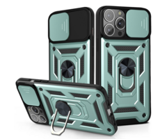 JVS Products Samsung Galaxy A37 hoesje - Backcover - Rugged Armor - Camerabescherming - Extra valbescherming - TPU - Groen