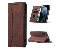 JVS Products Samsung Galaxy A57 hoesje - Bookcase - Pasjeshouder - Portemonnee - Kunstleer - Donkerbruin