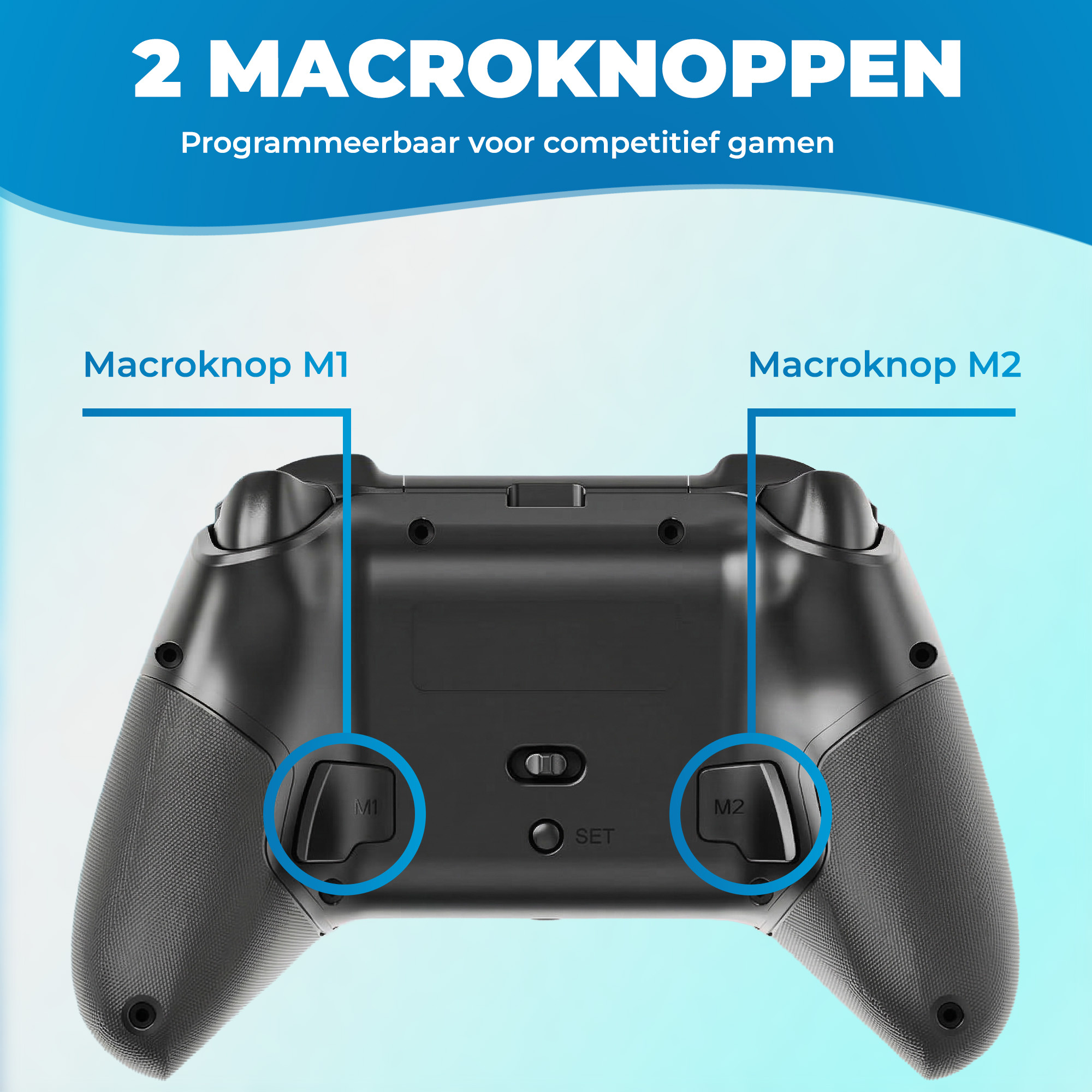 JVS Products Draadloze Pro Controller - Geschikt voor Nintendo Switch en Nintendo Switch 2 - Macro Knoppen - RGB Verlichting - Hall Effect Joystick - Ergonomische Grip - Zwart