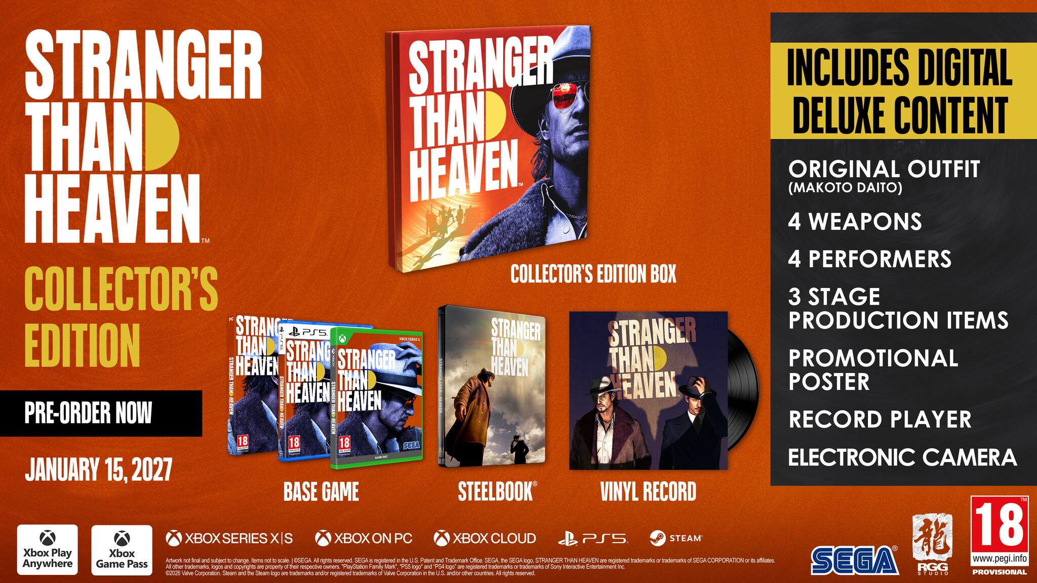SEGA PS5 Stranger Than Heaven - Collector's Edition