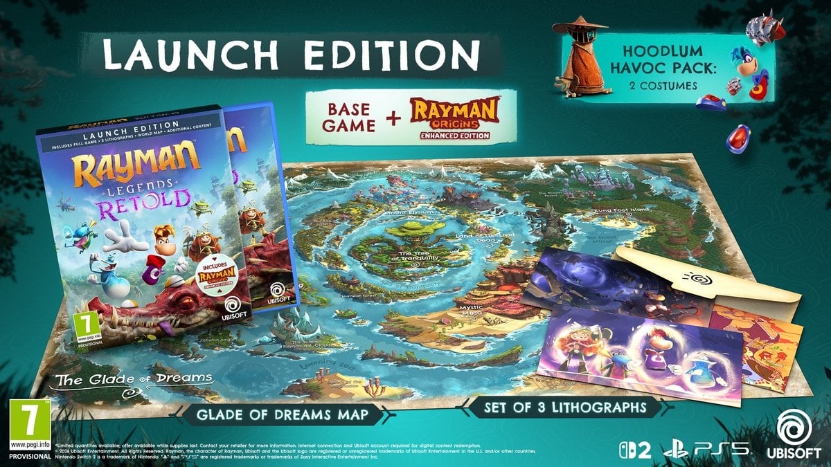 Ubisoft Nintendo Switch 2 Rayman Legends Retold - Launch Edition + Pre-Order Bonus