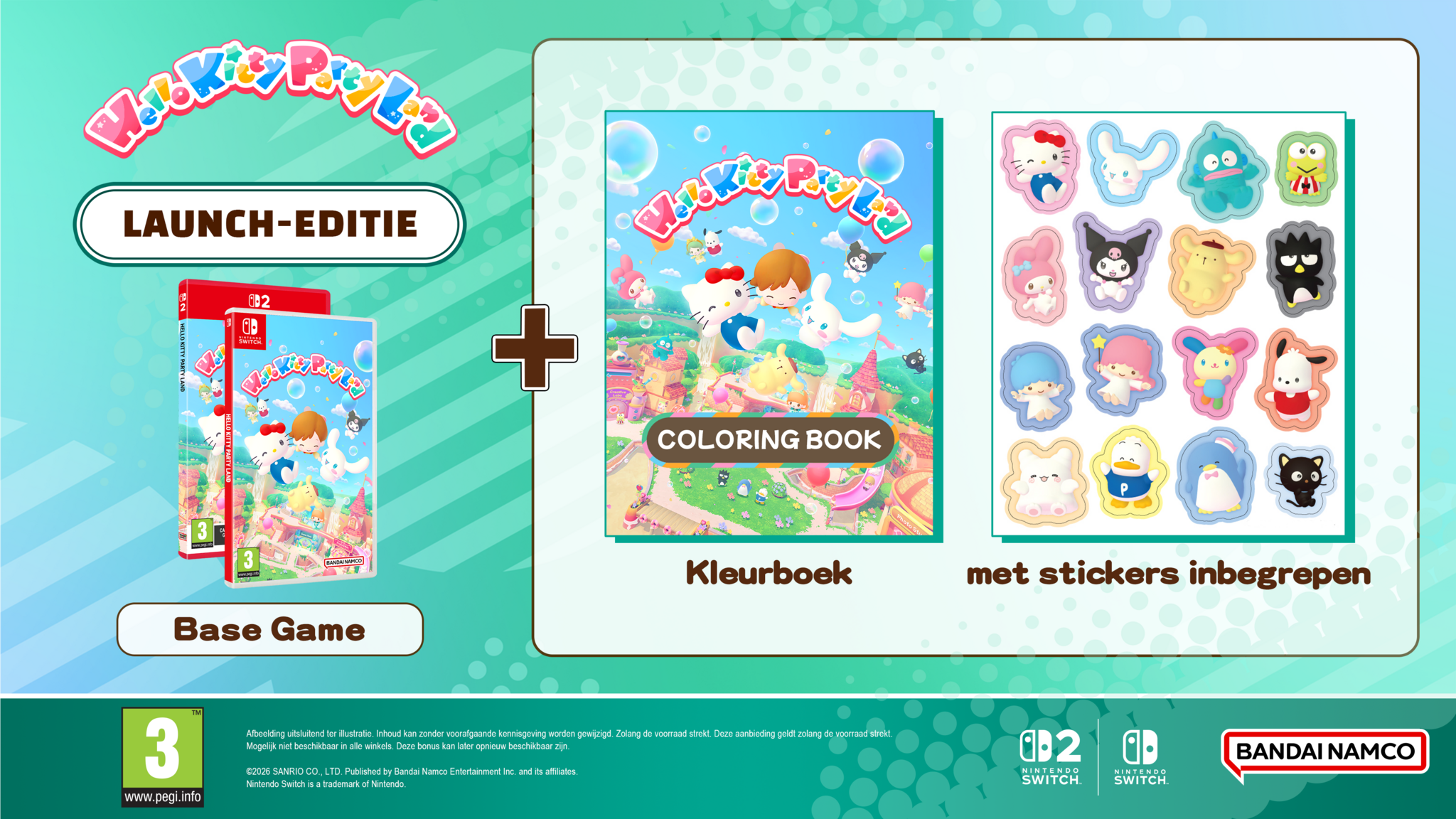 Bandai Namco Nintendo Switch 2 Hello Kitty: Party Land - Day One Edition