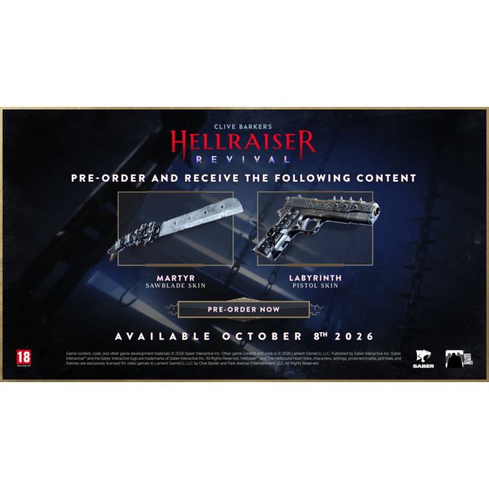 Saber Xbox Series X Clive Barker's Hellraiser Revival - Day One Edition + Pre-Order Bonus