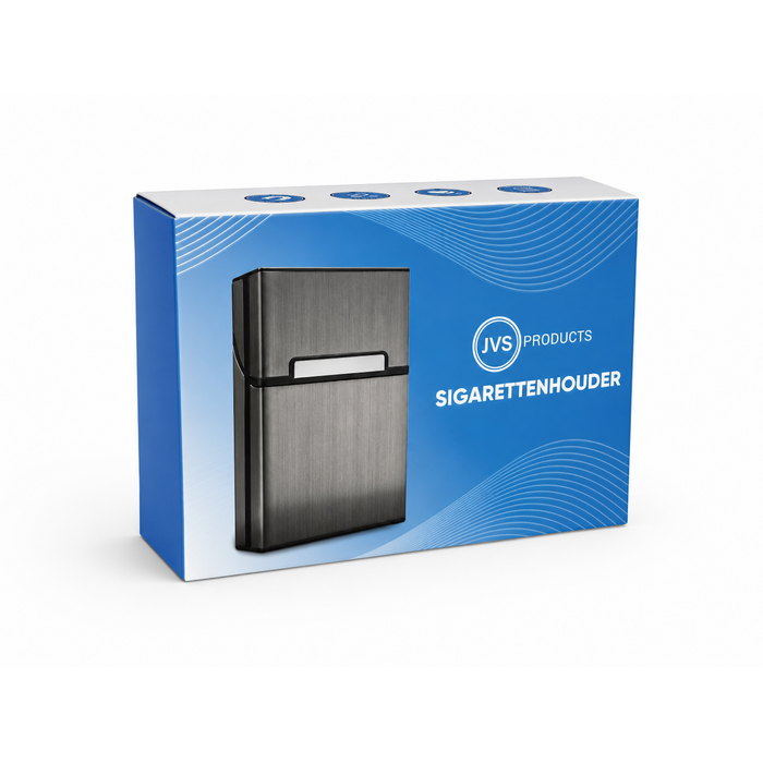 JVS Products Sigaretten Doosje - Sigarettenhouder - Sigarettenbox - Weerbestending - Aluminium - Metallic