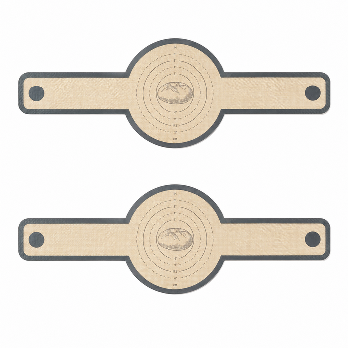 JVS Products Siliconen Bakmatten - Bakmat - Set van 2 - 54 x 21 cm - Geschikt voor Dutch Oven - Geschikt voor oven, airfryer en magnetron - Anti-aanbak - Anti-kleef - Vaatwasserbestendig - Beige