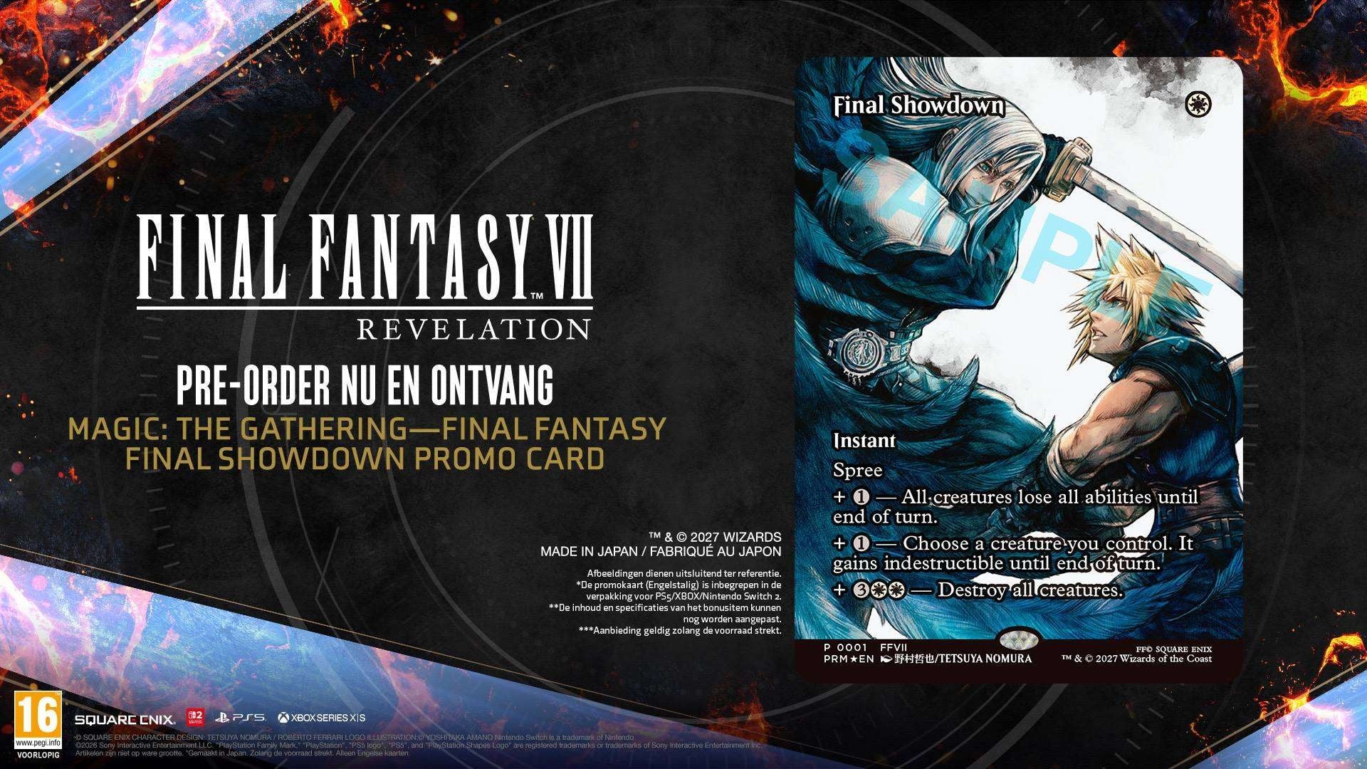 Square Enix PS5 Final Fantasy VII Revelation - Magic Card Edition + Pre-Order Bonus