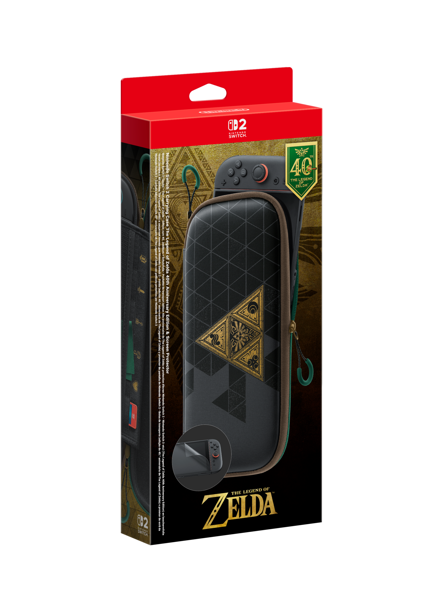 Nintendo Nintendo Switch 2 Opberghoes & Screen Protector - The Legend of Zelda 40th Anniversary Edition