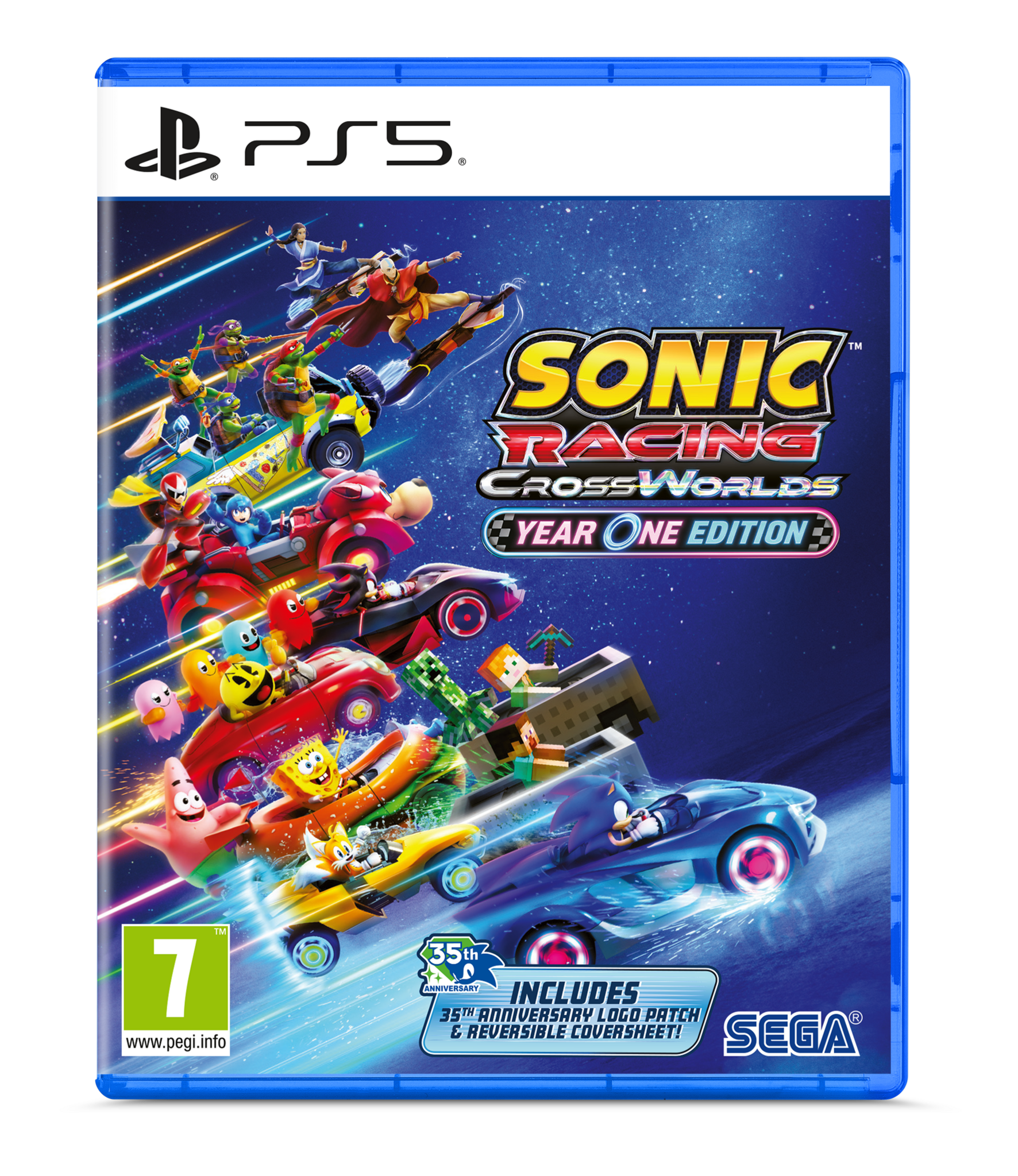 SEGA PS5 Sonic Racing CrossWorlds - Year One Edition (inclusief woven Patch)
