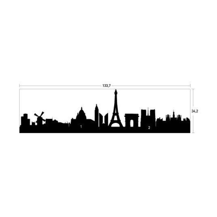 Coart Muurstickers skyline van Parijs