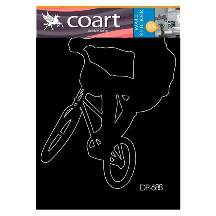 Coart Muursticker Fietscross