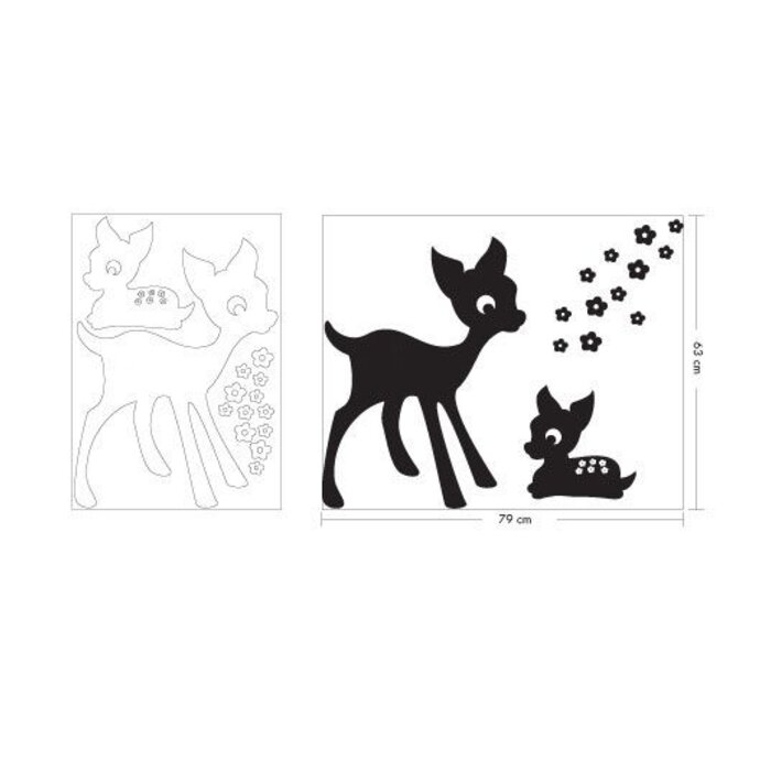 Coart Muurstickers hertjes