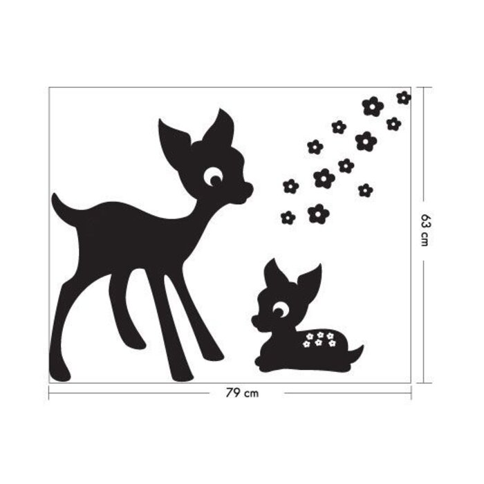 Coart Muurstickers hertjes